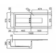 (MEX) Metrix Granite Sink 1 Bowl 1 Drainboard Model RIM11CE + Mixer Tap Model 1105-E35G Gray image 3