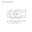 (Eve) Granite Sink Double Bowl KNOX 1160/500 GREY (Grey) + AZTAC GREY Faucet image 8