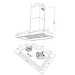(Mex) 2-Burner Gas Cooktop Brass Burners Model V4731M + Box Style Pyramid Range Hood Black K632BFB90 image 9