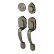 (Hafele) Brass-tone Black Patina Handle Lock (489.94.421) image 2