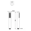 (Hafele) Wall-Mounted Single Lever Shower Mixer - DANUBE (495.61.079) + Hand Shower Set with Hose and Holder 1-Function (495.60.639) image 6