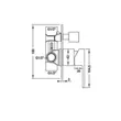 (Hafele) Single Lever Bath Mixer, Concealed Installation - KAPPA (495.61.057) image 2