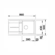 (HAFELE) BLANCO METRA 5 S Kitchen Sink (565.71.300) Anthracite image 3