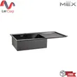 (MEX) Square Undermount Single Bowl Kitchen Sink with Single Drainboard Model SCD1001GM image 2