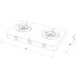 (MEX) Tabletop Gas Stove 72 cm Cream Color Model MIN202C Minimal Design image 6