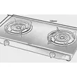 (MEX) Special Set Glass Base 2-Burner Gas Stove with Stand Model PC577I3 + SH8071-1 image 5