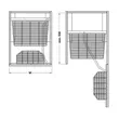 (HAFELE) Tall Cabinet Swing Open 6 Tier 450mm (495.35.310) image 2