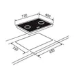 (TEKA) 2-Burner Gas Cooktop Model S72 2G AI AL 2DR SS Stainless Steel 72 cm image 5