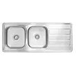 (Teka) TEKA Kitchen Sink 2 Bowls 1 Drainboard Model T PLUS 2B 1D Free Cold Water Tap image 2