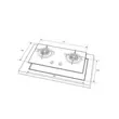 (MEX) Glass Base Gas Cooktop 71 cm, 2 Gas Burners V712M + Curved Glass Range Hood 90 cm KV7269X90 image 3