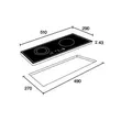 (TEKA) Range Hood Model EL 60 + 2-Burner Ceramic Glass Built-in Hob Model VE2 Horizontal image 4