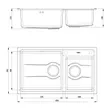 (MEX) MEX TD Series 2 Stainless Steel Sink 2 Bowls with Complete Accessories Model TD822 image 9