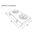 (Eve) 2-Burner Stainless Steel Countertop Gas Stove HP70-2BB/MSE image 3