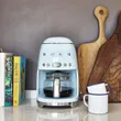 (Smeg) Smeg 50's Retro Drip Coffee Machine Model DCF02PBEU Pastel Blue image 5