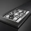 (Smeg) Linea Aesthetic Gas Cooker PX175L Linea Design Stainless Steel Base 70/75 cm image 4