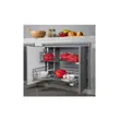 (Hafele) Wire Basket and Frame Set for Concrete Kitchen Cabinets with Double Doors, Including 2 Inverted Dish Baskets (495.34.352) image 3