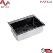 (Hafele) Top Mount Single Bowl Kitchen Sink Armor Series Black Titanium Nano (495.39.471) image 2