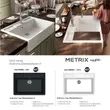(Mex) METRIX GALE900WH Single Bowl Kitchen Sink 90 cm Synthetic Granite (White) image 4