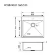 (Eve) Single Bowl Kitchen Sink ROSEGOLD 560/520 Rose Gold Color image 9