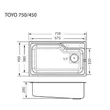 Multi-Purpose Stainless Steel Sink TOYO 750/450 with Free Overflow Outlet, Food Strainer, Drain Trap, Curve Cold Water Faucet, and More image 6