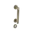 (Hafele) Swing Door Handle Set with Lock System, Antique Brass (499.94.287) image 6