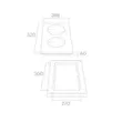 (Tecno) Pyramid Cooker Hood 60 cm TNS HD 60 MA/B + 2 Burner Induction Cooktop Model TNP ID 2030 DG image 8