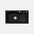 (EVE) Single Bowl Synthetic Granite Sink Model WAVE 855/495 BLACK + LEXI BLACK Faucet image 2