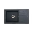(Tecno) Granite Kitchen Sink 1 Bowl 1 Drainboard Undermount Tecnoplus Model TNP GIN 1B1D BLACK Size 86 cm. Depth 20 cm. image 2