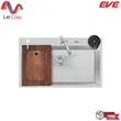 (Eve) KUBE 860/510 Stainless Steel Kitchen Sink with Free Faucet and Accessories image 2