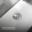 (Eve) KUBE 860/510 Stainless Steel Kitchen Sink with Free Faucet and Accessories image 3