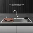 (Eve) KUBE 860/510 Stainless Steel Kitchen Sink with Free Faucet and Accessories image 6