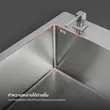 (Eve) KUBE 860/510 Stainless Steel Kitchen Sink with Free Faucet and Accessories image 7