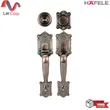 (Häfele) 锌合金门把手带锁系统 标准款 C型(假把) 古铜色（489.94.325） 图片 2