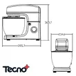 (Tecnogas) Tecnoplus Dough Mixer Model TNP SM 150065 R (Red) 6.5 Liter Capacity image 5