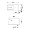 (Hafele) BLANCO METRA 5S Single Bowl Single Drainboard Drop-in Sink (495.39.080) image 3