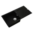 (Teka) Synthetic Granite Sink Matt Black 60 cm, 1 Bowl 1 Drainboard LOTUS 60 L-TG 1B 1D with Free Cold Water Tap image 4