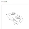 2-Burner Infrared Cooktop with Safety Glass Base HP75-2SIR/AGE image 4