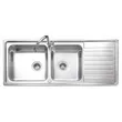 (MEX) Stainless Steel Kitchen Sink MEX 2 Bowl 1 Drainboard with Cold Water Tap Model DLS200B image 5