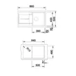 (Hafele) BLANCO METRA 5S Undermount Single Bowl Sink with Drainboard (495.39.080) (565.71.700) image 3