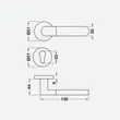 (Hafele) Lever Handle for General Rooms, Chrome Grey (489.11.048) image 8