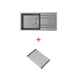 (EVE) Granite Sink 1 Bowl Model KNOX 1000/500 GREY + Mixer Tap AZTAC II GREY image 18