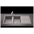 (MEX) 2-Bowl 1-Drainboard Synthetic Granite Sink Titanium Color KIN21TN image 4