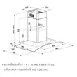 (Hafele) เครื่องดูดควันติดผนังซีรีย์ สแตนดาร์ด BRISA + เตาแก๊สซีรีย์ 3 CLAIRE (495.07.126) รูปที่ 9