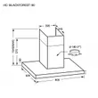 (Eve) Wall-mounted Range Hood HC-BLACKFOREST-90 + 2-Burner Gas Cooktop HB76-BLACKFOREST/BG with free 1.5m ducting image 9