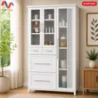 (evercook) White Aluminum Dish Storage Cupboard 120x189 cm Dura-Pod Cupboard 5 (Pre-assembled) image 2