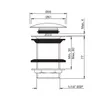 (JAQUAR) Click Clack Basin Waste, Unslotted, Black, Model ALD-BLM-727 image 9