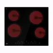 (TEKA) Ceramic Cooktop 4 Burners 60 cm VE 4 + Glass Wing Pyramid Extractor Hood 90 cm DGF 90 image 2