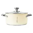 (Mex) RECETA Stainless Steel Pot with Glass Lid Cream CSS209CR image 3