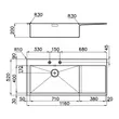 (Foster) Kitchen Sink Model NEW WAVE 1416001 (Counter-mounted Type) image 6