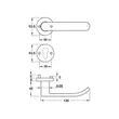 (Hafele) Premium Lever Handle Set Bathroom Door (499.10.131) image 3